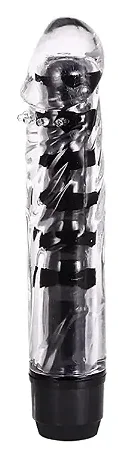 Vibrador Personal Com Capa e Texturas 14 x 3 cm Preto