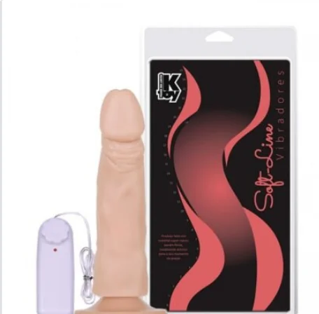 Pênis Vibrador Com Ventosa 18x4 Cm Cor Bege