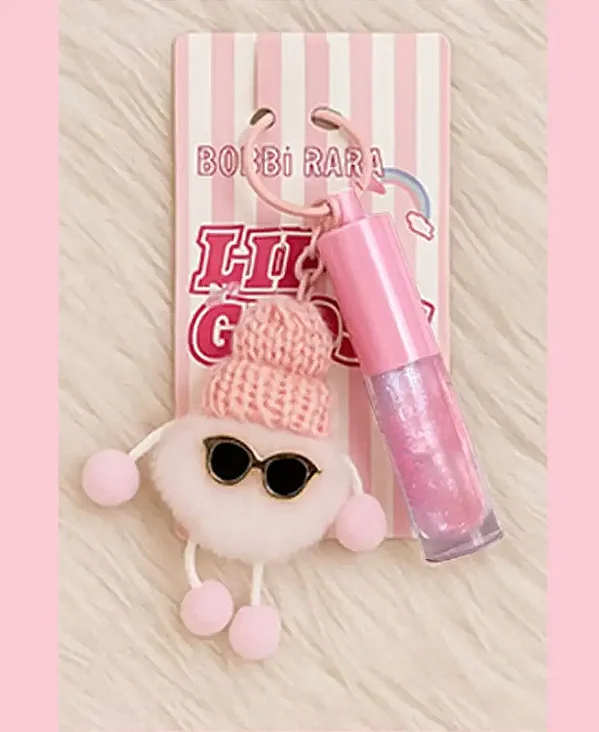 Bobbi Rara Lip Gloss Com Chaveiro| Make Fofa com Óculos BRB 194