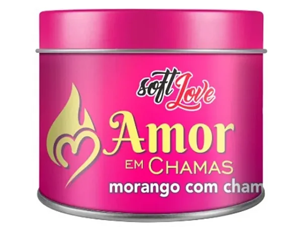 Vela Beijável Amor em Chamas 50g - Soft Love