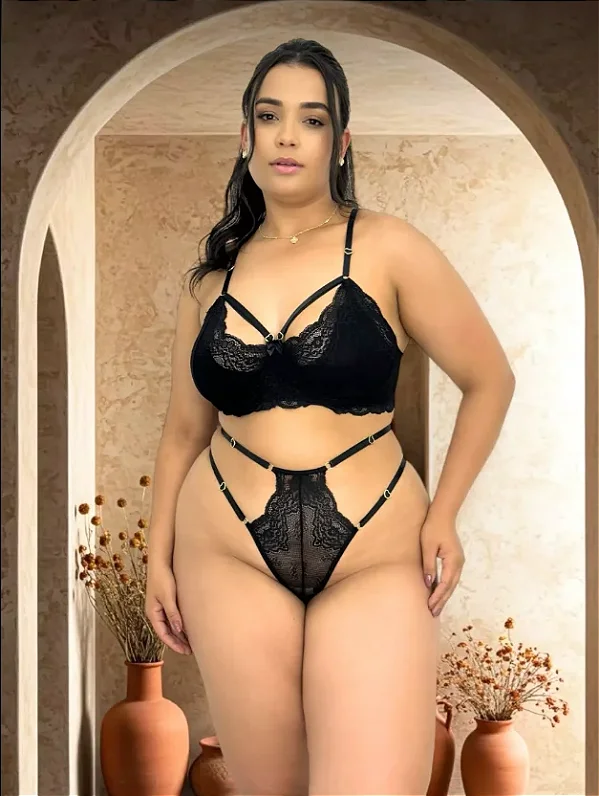 Conjunto Lingerie Leona Plus Size - 708