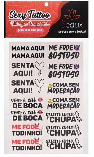 Mama Aqui Tatuagem Temporária 10 X 15Cm Sedux