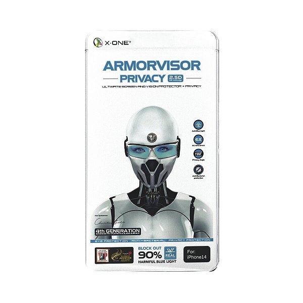 PELICULA X-ONE ARMORVISOR 4G PRIVACIDADE IPHONE 14 PRO