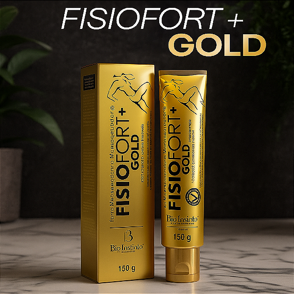 Pomada Massageadora Fisiofort Gold 150g – Ação Refrescante Imediata e Absorção Rápida
