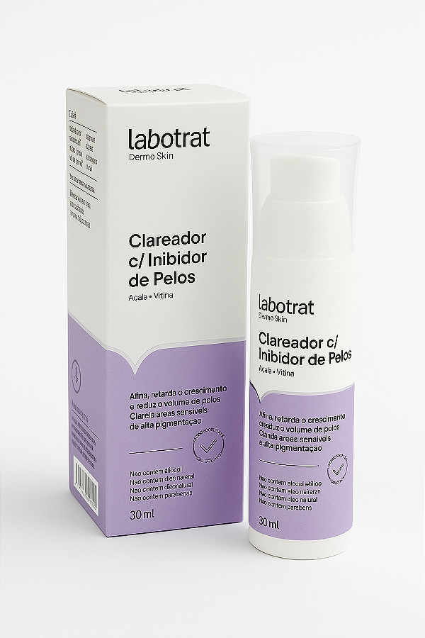 Clareador de Axilas e Virilha com Inibidor de Pelos Labotrat 30ml – Uso Corporal, Áreas Sensíveis, Alta Pigmentação