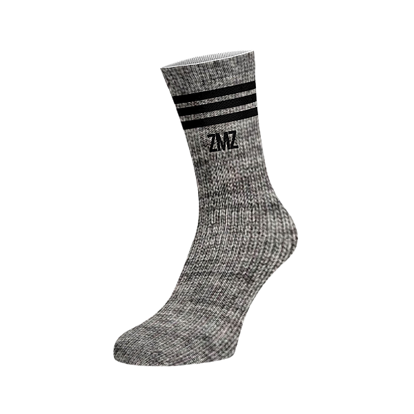 MEIA MESCLA COM LISTRAS PRETAS