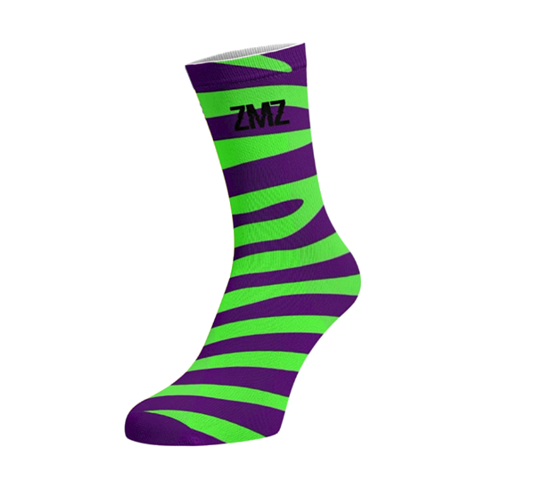 MEIA TIGRESA ROXO E VERDE  ZMZ