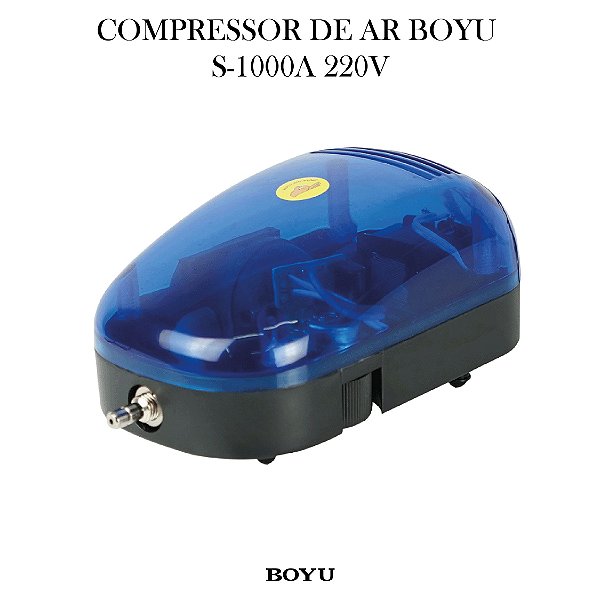 COMPRESSOR DE AR BOYU S-1000A 4,2L/MIN C/ REGULAGEM 110V