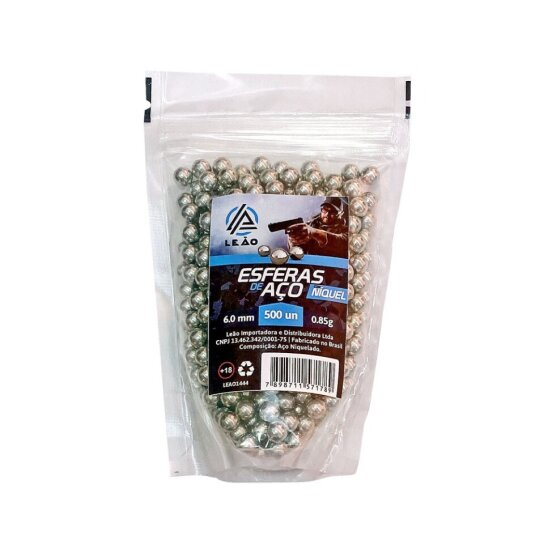 Esferas de Aço Niquelada 6mm 500un - Leão