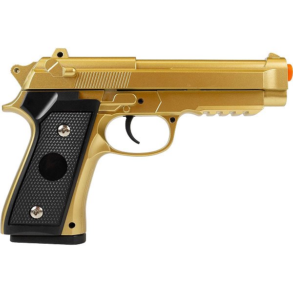 Pistola de Airsoft Vigor VG PT92 V22 Gold Mola Spring 6mm - Rossi