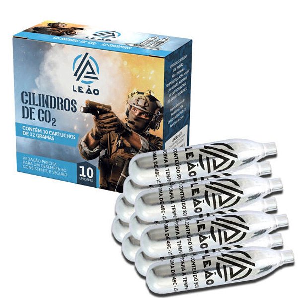 10 Cilindros Co2 12g - Leão