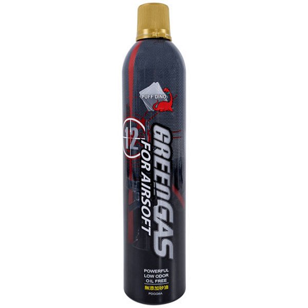 Green Gás para Airsoft GBB Sem Óleo 600ml - Puff Dino