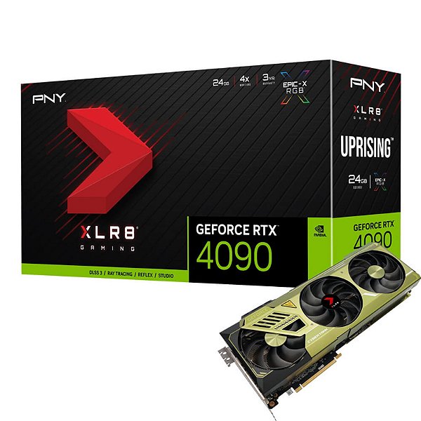 Placa de Video PNY GeForce RTX 4090 XLR8 CyberTank 24GB GDDR6X 384 bit - VCG409024TFXMPB