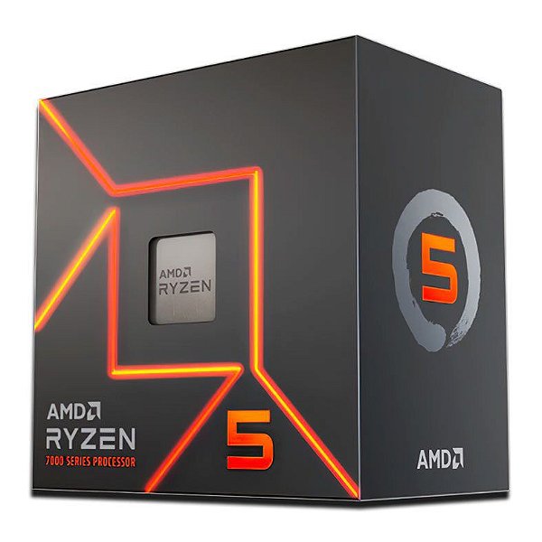 Processador AMD Ryzen 5 7600 3.8GHz/ 5.1GHz Hexa-Core 38MB AM5 - 100-100001015BOX