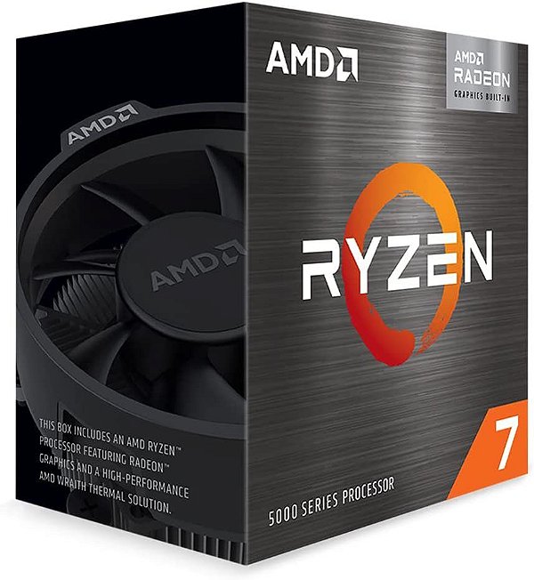 Processador AMD Ryzen 7 5700G 3.8GHz/ 4.6GHz Octa-Core 20MB AM4 Com vídeo integrado - 100-100000263BOX
