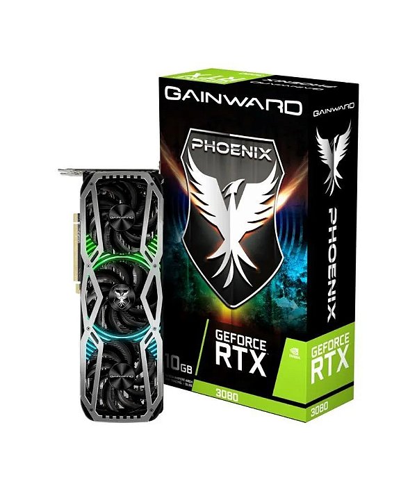 Placa de Video Gainward GeForce RTX 3080 Phoenix 10GB GDDR6X 320-bit - NED3080019IA-132AX