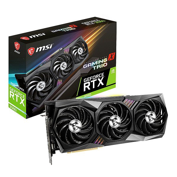 Placa de Vídeo MSI GeForce RTX 3080 Gaming X Trio 10G 10GB GDDR6X 320-bit