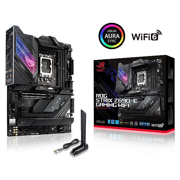 Placa Mãe ASUS ROG Strix Z690-E Gaming Wi-Fi LGA 1700 DDR5 ATX