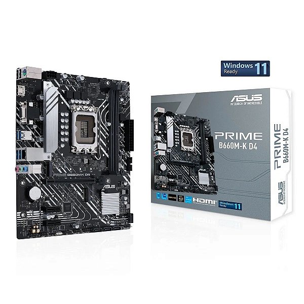 Placa Mãe ASUS Prime B660M-K D4 DDR4 LGA 1700 MATX