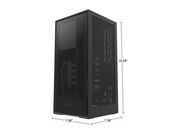 Gabinete NZXT H1 Mini ITX com Fonte 650W e Cabo Riser | GK