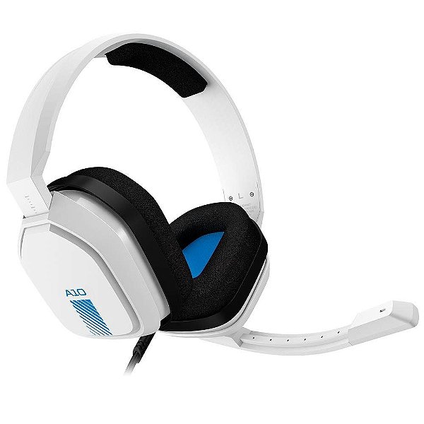 Headset Gamer Astro A10 Branco e Azul