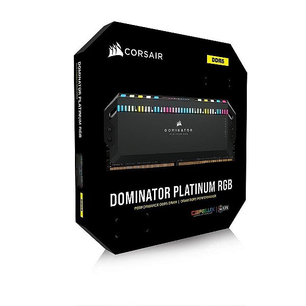 Memória Corsair Dominator Platinum RGB 32GB (2x16GB) DDR5 6200 MH