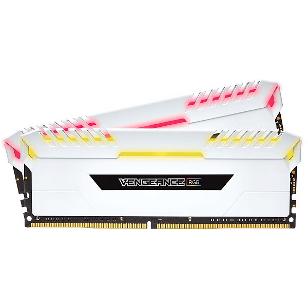 Memória Corsair Vengeance RGB 16GB (2x8GB) 3000Mhz DDR4 Branca - CMR16GX4M2D3000C16W