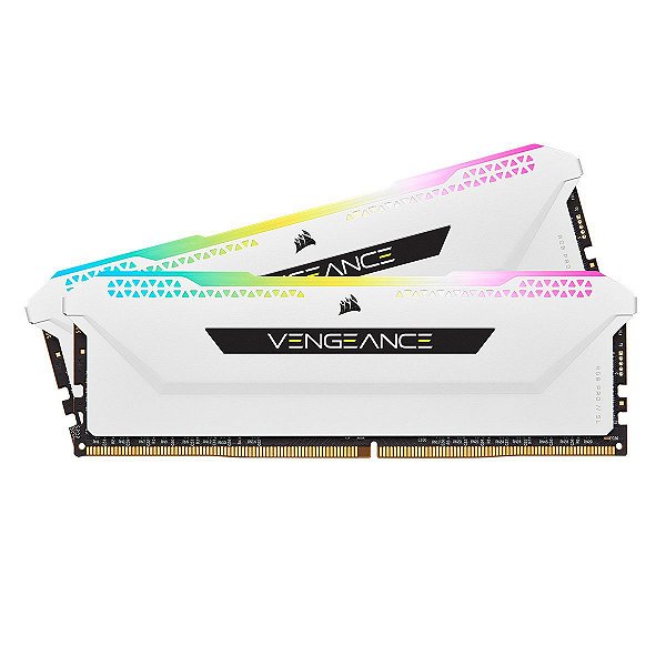 Memória Corsair Vengeance RGB Pro SL 32GB (2x16Gb) 3200Mhz DDR4 Branca - CMH32GX4M2E3200C16W