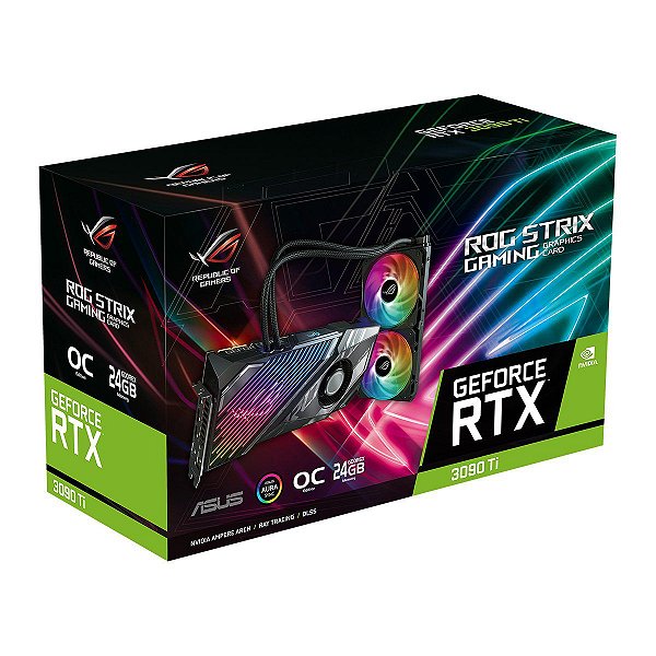 Placa de Vídeo ASUS ROG Strix Gaming LC GeForce RTX 3090 Ti OC