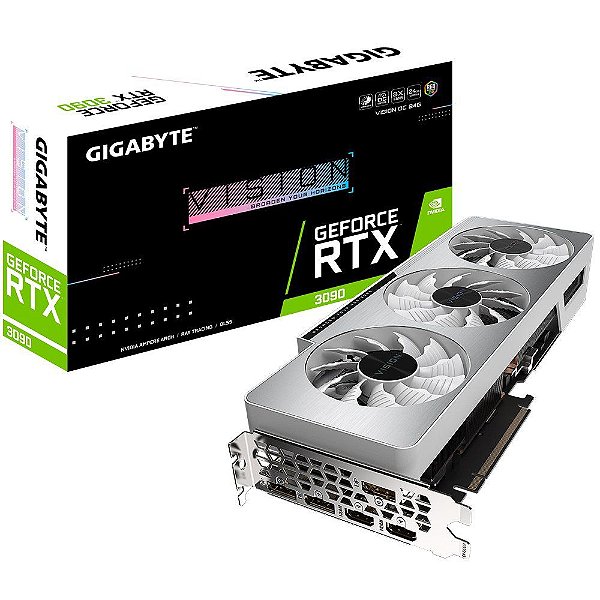 Placa de Vídeo Gigabyte GeForce RTX 3090 VISION OC 24G 24GB GDDR6X 384-bit - GV-N3090VISION OC-24GD