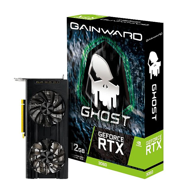 Placa de Vídeo GAINWARD GeForce RTX 3060 Ghost 12GB GDDR6 LHR 192Bits - NE63060019K9-190AU