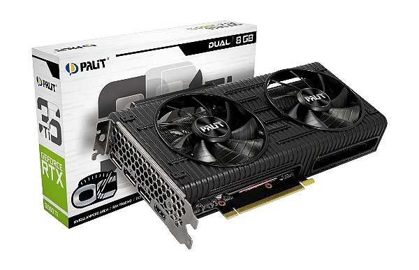 Placa de Vídeo Palit GeForce RTX 3060 Ti Dual OC LHR 8GB