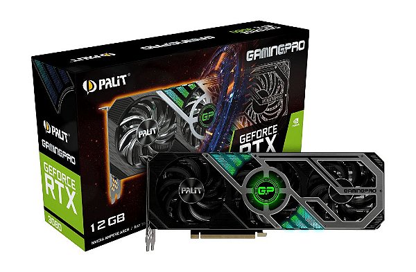Placa de Vídeo PALIT GeForce RTX 3080 GamingPro 12GB GDDR6X LHR 320bit -  NED3080019KB-132AA