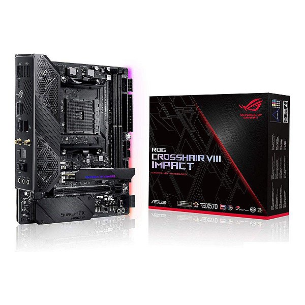 Placa Mãe ASUS X570 ROG Crosshair VIII Impact DDR4 AM4 MINI-DTX