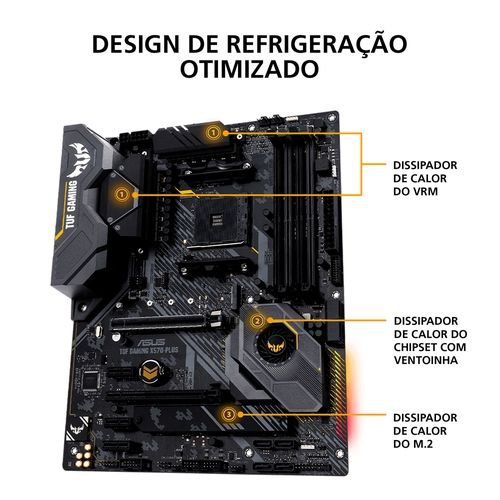 Placa Mãe Asus TUF X570-Plus Gaming DDR4 AM4 ATX | GK Infostore