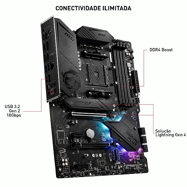 Placa Mãe MSI MPG B550 Gaming Plus DDR4 AM4 ATX - GK Infostore