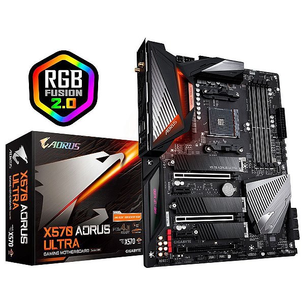 Placa Mãe Gigabyte X570 Aorus Ultra Wi-Fi DDR4 AM4 ATX