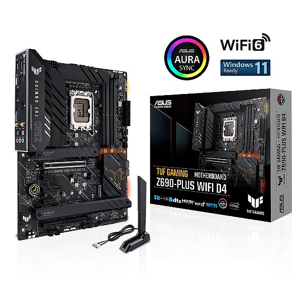 Placa Mãe Asus TUF Gaming Z690-Plus Wi-Fi D4 LGA 1700 ATX DDR4