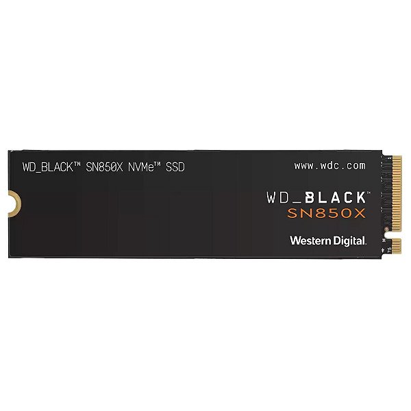 SSD 2TB WD Black SN850X Gaming Storage s/ Heatsink M.2 2280 7300MBs/6300MBs - WDS200T2X0E