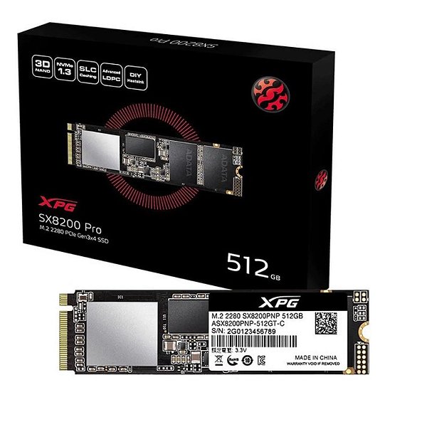 SSD 512GB XPG SX6000 Lite M.2 1800MBs/1200MBs - ASX6000LNP-512GT-C