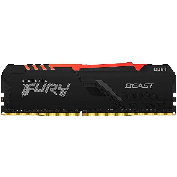 Memória Kingston Fury Beast RGB 32GB (1x32GB) DDR4 3200MHz CL16 - KF432C16BBA/32