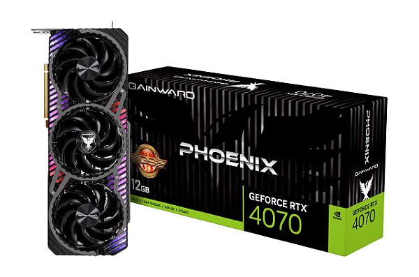Placa de Video Gainward GeForce RTX 4070 Phoenix GS 12GB GDDR6X 192 bit - NED4070H19K9-1043X