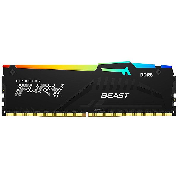 Memória Kingston Fury Beast RGB 32GB DDR5 5600MHz CL40 - KF556C40BBA-32