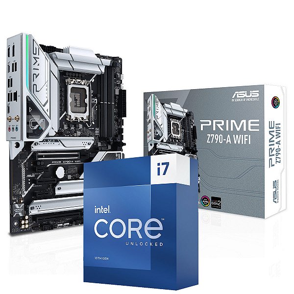Kit Upgrade Intel Core I7 13700K + Placa Mãe Asus Prime Z790-A WiFi LGA  1700 ATX DDR5 - GK Infostore - Grandes Gamers Merecem Grandes PCs!!!