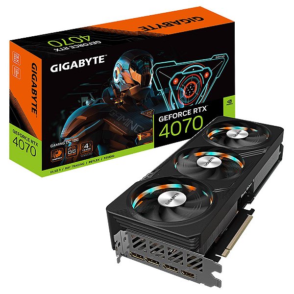 Placa de Video Gigabyte GeForce RTX 4070 Gaming OC 12GB GDDR6X 192 bit - GV-N4070GAMING OC-12GD