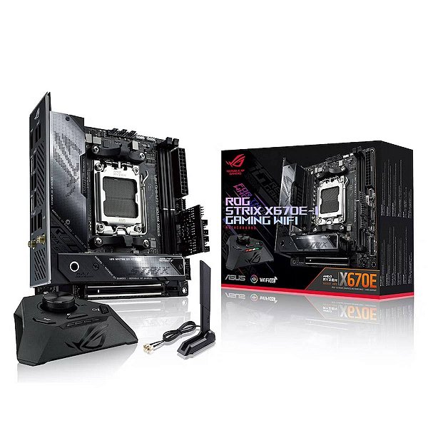 Placa Mãe ASUS ROG Strix X670E-I Gaming Wi-Fi DDR5 AM5 Mini-ITX