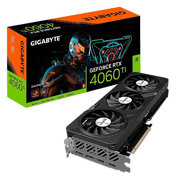 Placa de Video Gigabyte GeForce RTX 4060 Ti Gaming OC 8GB GDDR6 128bit - GV-N406TGAMING OC-8GD