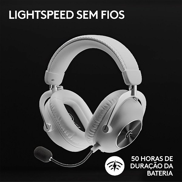 Logitech PRO X 2 LIGHTSPEED ホワイト Audifonos Gamer Logitech Pro X 2 Lightspeed Wireless Branco