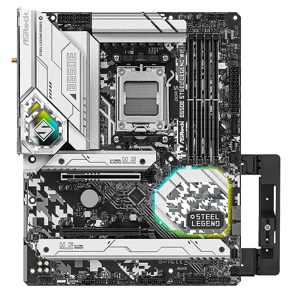 Placa Mãe ASRockB650E Steel Legend WiFi DDR5 AM5 ATX - GK