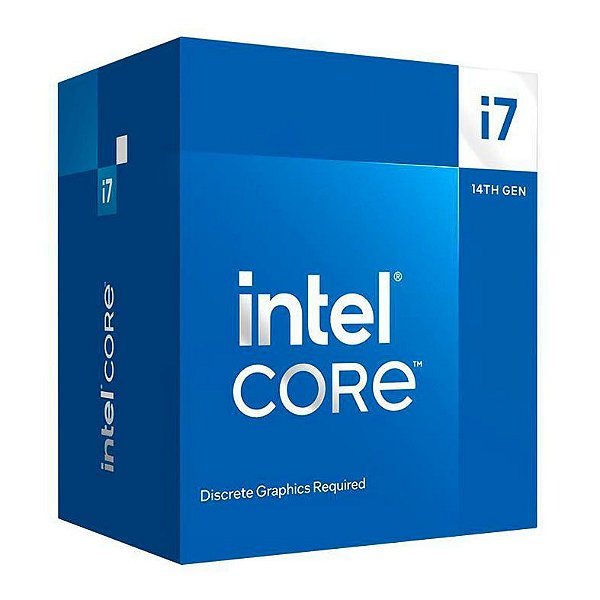 Processador Intel Core i7 14700F "Raptor Lake Refresh" 20-Core 3.4GHz c/Turbo 5.4GHz 33MB Cache LGA 1700 - BX8071514700F